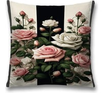 Декоративная наволочка на молнии JoyArty Розы в полоску 45x45 см sl_sd3441