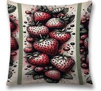 Декоративная наволочка на молнии JoyArty Клубника 45x45 см sl_sd3444