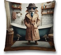 Декоративная наволочка на молнии JoyArty Кот шпион 45x45 см sl_sd3560