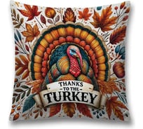 Декоративная наволочка на молнии JoyArty Благодарность индейке 45x45 см sl_sd4027