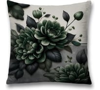 Декоративная наволочка на молнии JoyArty Зеленые цветы 45x45 см sl_sd3540