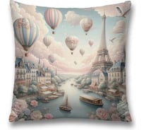 Декоративная наволочка на молнии JoyArty Нежный Париж 45x45 см sl_sd3554