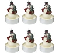 Набор декоративных свечей Tkano Festive snowman из коллекции New Year Essential, 6 шт. TK24-NY_CND0010