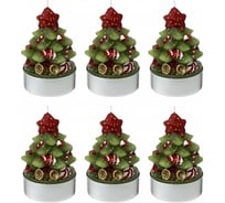 Набор декоративных свечей Tkano Green Miracle из коллекции New Year Essential, 6 шт. TK24-NY_CND0005