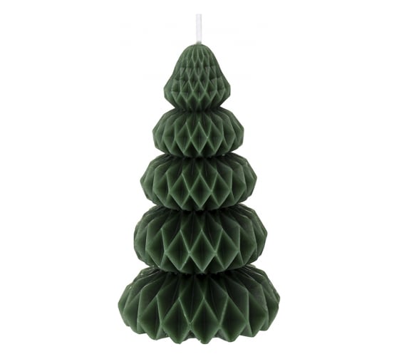 Свеча декоративная Tkano Origami зеленого цвета из коллекции New Year Essential TK24-NY_CND0014