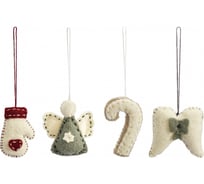 Набор елочных украшений Tkano Felts mood, из фетра, из коллекции New Year Essential TK23-NY_SET0013