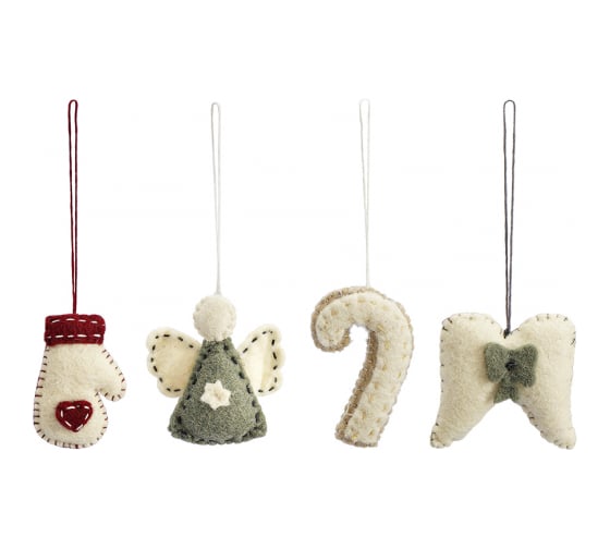 Набор елочных украшений Tkano Felts mood, из фетра, из коллекции New Year Essential TK23-NY_SET0013 1