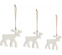 Набор елочных украшений Tkano Santa reindeers из коллекции New Year Essential, 3 шт. TK23-NY_SET0009