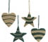 Набор елочных украшений Tkano Trendy stripes, из джута и гофрированного картона, из коллекции New Year Essen TK23-NY_SET0004 1