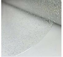 Силиконовое прозрачное покрытие Dekorelle блестки, серебро 199-S, толщина 0.2 мм, 1.4x50 м 199S