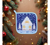 Прихватка Доляна Зимний сад 17x17 см, 35% хлопок, 65% пэ, ватин 250 г/м2 10330206