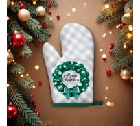 Варежка-прихватка Доляна Christmas 26*16 см, 100% п/э 10439422
