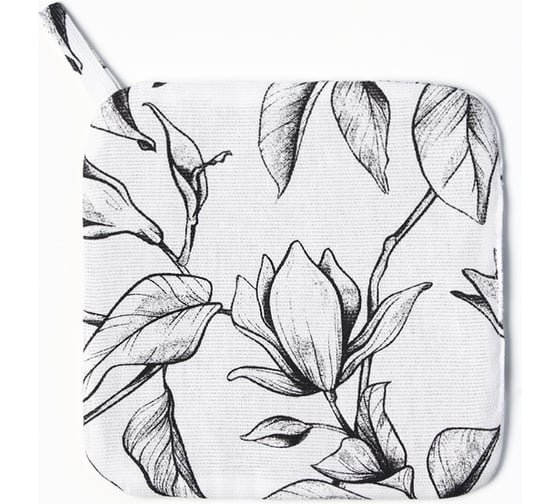 Прихватка Доляна Plant leaves 19x19 см, 100% хлопок, 250 г/м2 10744946