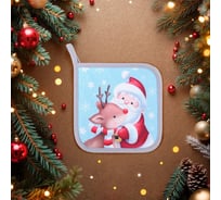 Прихватка Доляна Новогоднее волшебство 17x17 см, 35% хлопок, 65% пэ, ватин 250 г/м2 9606010 10330209