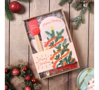 Набор подарочный Доляна Christmas варежка-прихватка, лопатка силикон 10479359