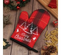 Варежка Доляна Christmas 26*16 см, 100% п/э 9473777