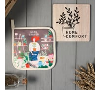 Набор кухонный Доляна Home, подставка 15*15 см, прихватка 17*17 см 10566169