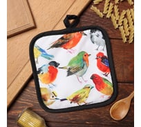 Прихватка Доляна Птички 17х17 см, 100% п/э 9687350