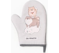 Варежка-прихватка Доляна Cofee&dogs 20x27см, 100% п/э 10425102