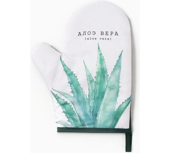 Варежка-прихватка Доляна Алоэ вера 20x27см, 100% п/э 10425108