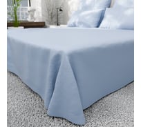 Простыня Этель 220ТС 150х235 см, голубой, сатин, 100% хлопок 10624055