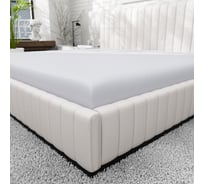 Простыня на резинке Этель 220ТС 160х200+30 см, светло-серый, сатин, 100% хлопок 10624047