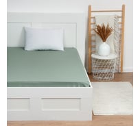 Простыня Этель 150х215, зеленый, 100% хлопок, поплин 125г/м2 9241695