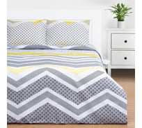 Простыня на резинке Этель Gray geometry 160х200х25, 100% хлопок, бязь, 125г/м2 10801837