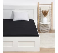 Простыня на резинке Этель Jet black 180х200х25 см, 100% хлопок, мако-сатин, 114г/м2 9515306