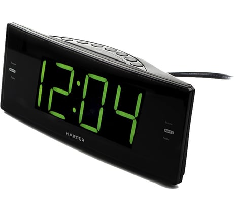 Радиобудильник HARPER HCLK-2044 green led H00001163