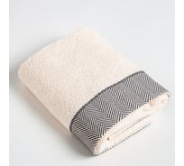 Полотенце махровое LoveLife "Бриз" 70*120 см, черный, 100% хлопок, 500 гр/м2 6830769