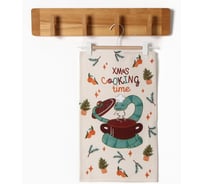 Полотенце Доляна Время готовить 28x46 см, 100% хлопок, вафля160 г/кв.м 10582433