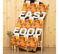 Полотенце Этель Fast food 70x146 см, 100% хлопок 160 г/кв.м 7721831