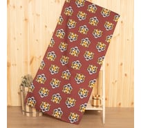 Полотенце Этель Тигр бордовый 70x146 см, 100% хлопок 160 г/кв.м 7763252