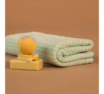 Полотенце банное Этель Линии, цвет мятный, 70x140 см, 100% полиэстер, 240 г/кв.м 10518899