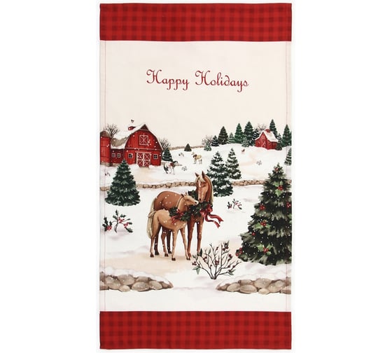 Полотенце Этель Happy Holidays 40x73 см, 100% хлопок, саржа 190 г/кв.м 10658944