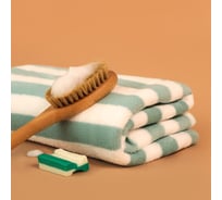 Полотенце банное Этель Полосы, цвет мятный, 70x140 см, 100% полиэстер, 240 г/кв.м 10518903