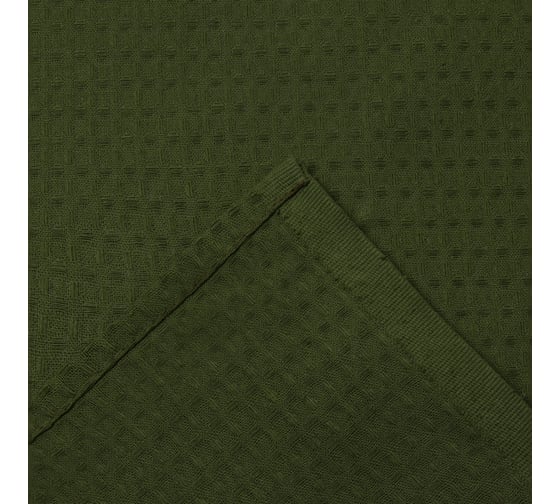 Полотенце вафельное банное Экономь и Я 80x150 см, хаки, 200 г/кв.м, 100% хлопок 10682593