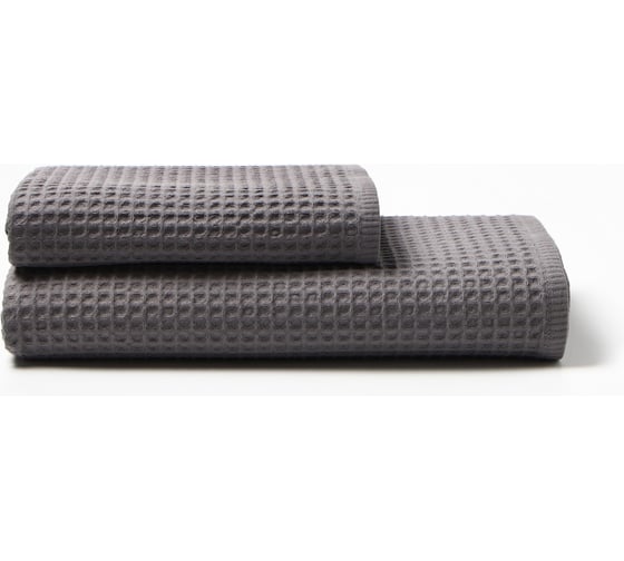 Набор банных полотенец LoveLife Waffle gray 2 шт 100x150, 50x100 см, 100% хлопок 10613422