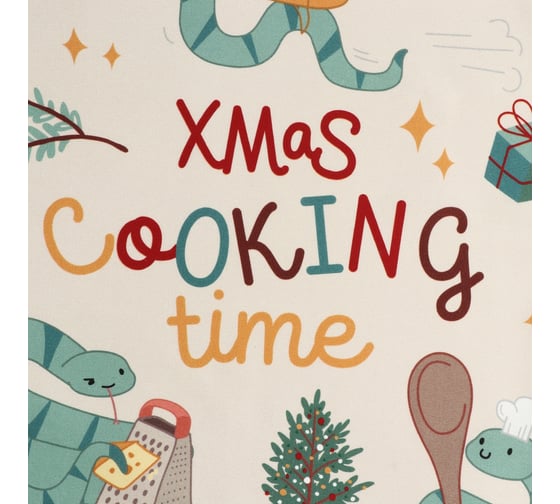 Набор полотенец Этель в мешочке Xmas cooking полотенце 40x70 см, формочки для запекания - 3 шт 10644926