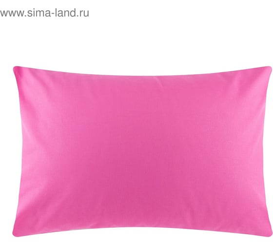 Наволочка Этель 50х70 см, цвет розовый, 100% хлопок, поплин, 125 г/кв.м 4959463