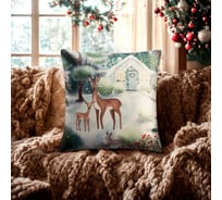 Чехол на подушку Этель Зимний лес, 40х40 см, 100% полиэстер, велюр 9377231