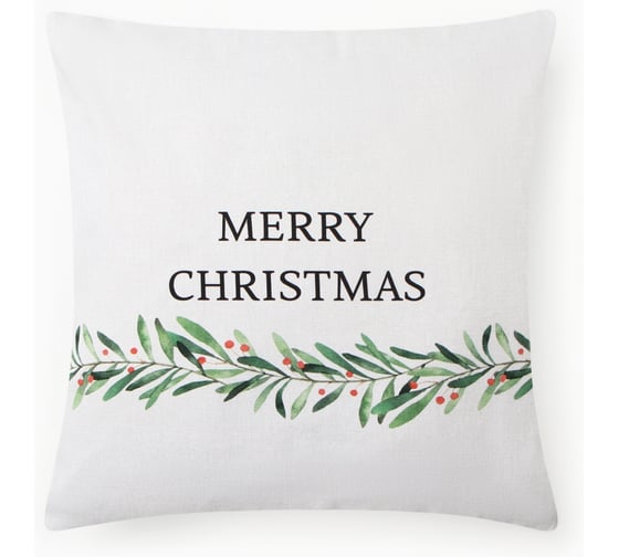 Наволочка декоративная Этель Merry Christmas 40x40±4 см, 100% хлопок 10385139