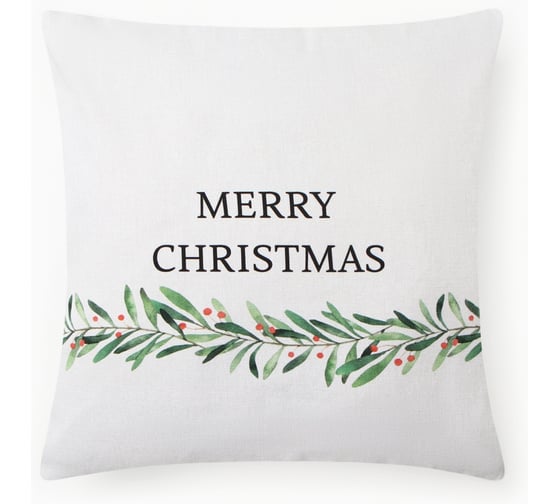 Наволочка декоративная Этель Merry Christmas 40x40±4 см, 100% хлопок 10385139