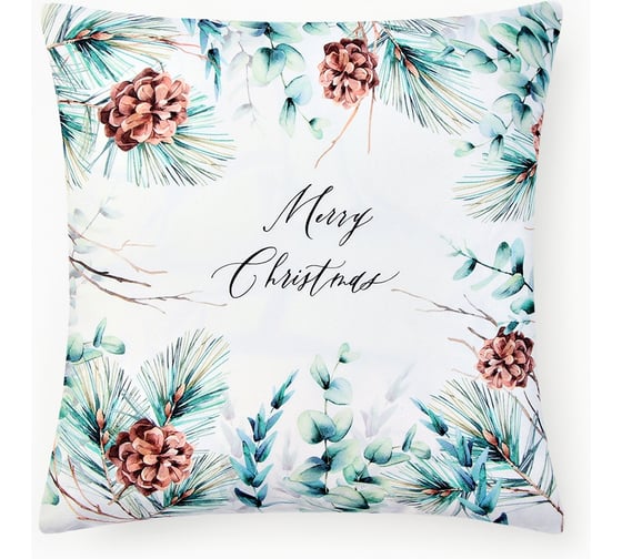 Чехол на подушку Этель Merry Christmas 40x40 см, 100% полиэстер, велюр 10401511