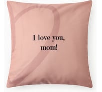 Чехол на подушку Этель Love you, mom, 40х40 см, 100% полиэстер, велюр 10440205