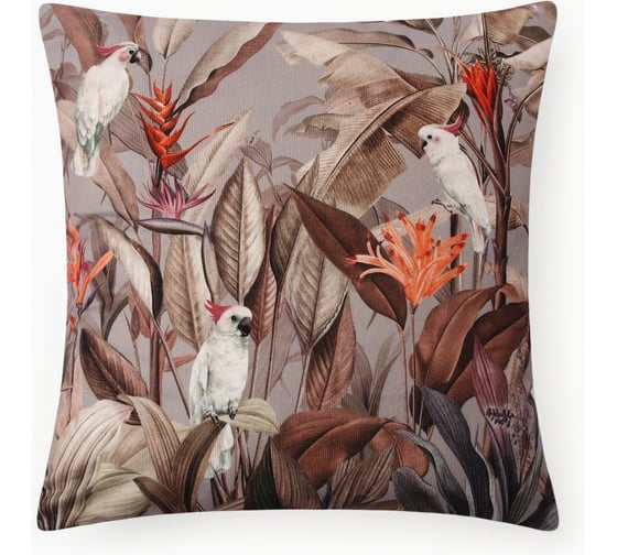 Чехол на подушку Этель Parrots 40x40 см, велюр, 100% полиэстер 10608291