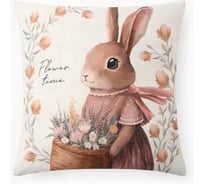 Чехол на подушку Этель Flower time, 40х40 см, 100% полиэстер, велюр 10495588