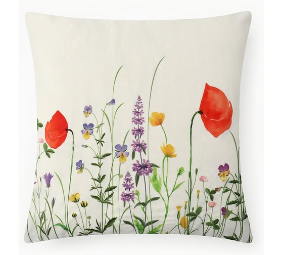 Чехол на подушку Этель Цветы 45х45 см, 100% полиэстер 10511323 1