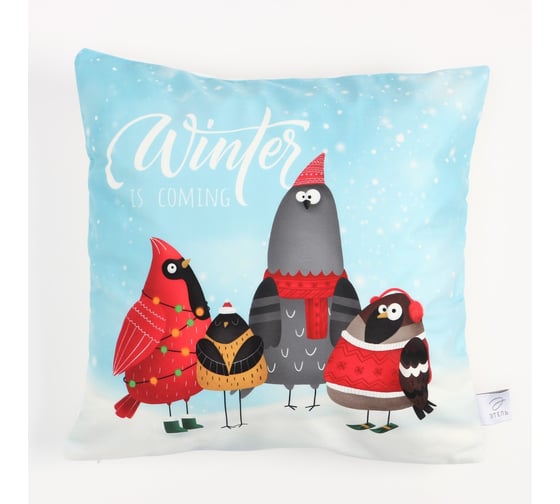Чехол на подушку Этель Winter, 40х40 см, 100% полиэстер, велюр 9377235
